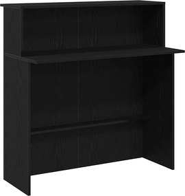 vidaXL Birou de recepție negru 100x50x103,5 cm Lemn prelucrat