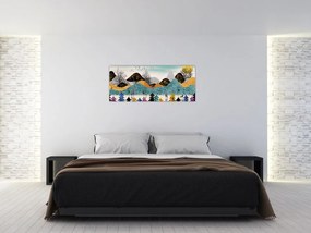 Tablou fgrafic cu cebi (120x50 cm)