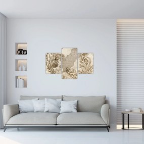 Tablou - Perete cu flori (90x60 cm)