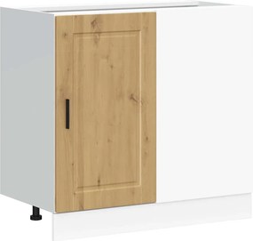 vidaXL Dulap de bază de bucătărie „Porto” din lemn de stejar artizanal