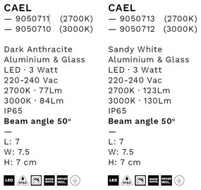 Spot LED incastrat iluminat exterior IP65 CAEL 2700K antracit