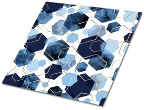 Plăci din PVC autoadezive Abstracție geometrică albastră