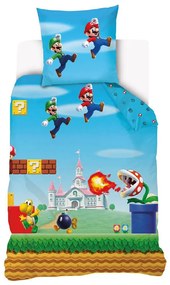 Super Mario Level set de lenjerie de pat 140×200cm, 70×90 cm