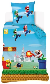 Super Mario Level set de lenjerie de pat 140×200cm, 70×90 cm