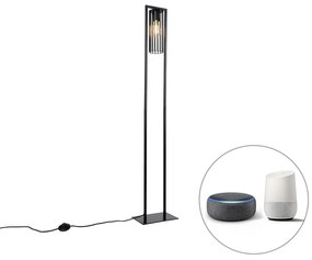 Lampă de podea modernă inteligentă neagră inclusiv Wifi ST64 - Balenco Wazo