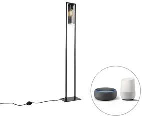 Lampă de podea modernă inteligentă neagră inclusiv Wifi ST64 - Balenco Wazo