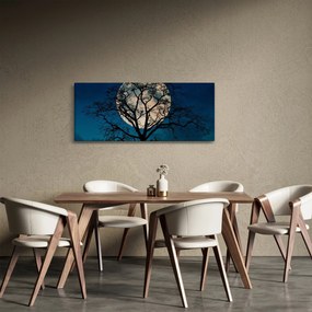 Tablou copacului cu lună plină (120x50 cm)