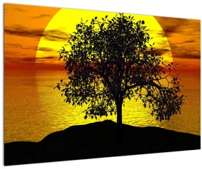 Tablou - Silueta copacilor (90x60 cm)