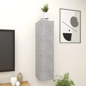 Dulapuri TV montaj pe perete, 4 buc., gri beton, 30,5x30x30 cm 4, Gri beton