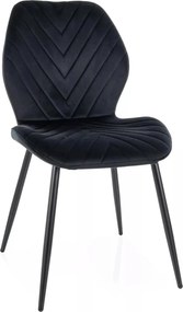 Scaun MIKE, negru - Bluvel 19/negru, stofa catifelata/metal, 48x56x86