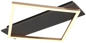 Plafoniera LED metal negru, MDF gri BEATRIX I