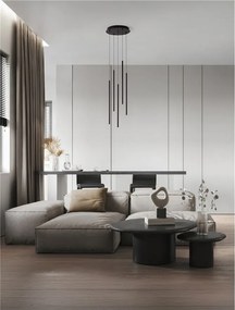 Lustra LED suspendata design minimalist STILVI 15W negru