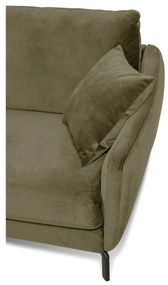 Colțar verde din catifea (cu șezlong pe partea stângă ) Magic - Scandic