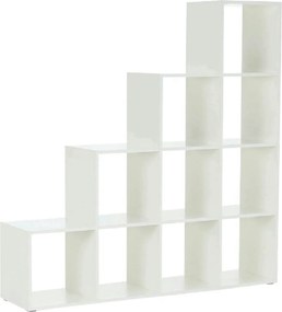 Biblioteca NORAH, alb, PAL melaminat, 139x33x144 cm