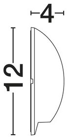 Aplica exterior cu iluminat jos LED IP65 PASSO corten