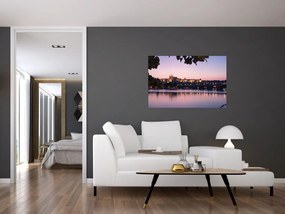 Tablou cu palatul din Praga și Vltava (90x60 cm)