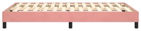 Cadru de pat box spring, roz, 120x200 cm, catifea Roz, 25 cm, 120 x 200 cm