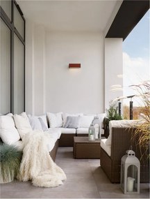 Aplica LED de exterior solara cu senzor de miscare IP65 BROWN