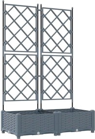 vidaXL Vază pentru Grădină 2 pcs Gri Deschis 80 x 40 x 125,5 cm Oțel