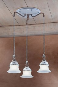 Lustra design clasic cu decor ceramic realizat manual FERRARA