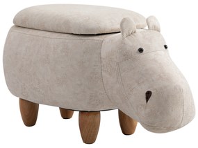 HOMCOM Scaun pentru Copii cu Spațiu de Depozitare, Design Hipopotam, Confortabil, 65x35x36cm | Aosom Romania