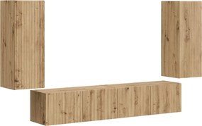 vidaXL Set Dulap pentru Televizor Montat pe Perete 4 pcs Lemn compozit