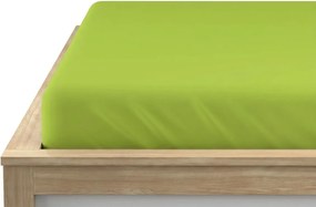Cearsaf BASIC din jerseu verde deschis 90 x 200 cm