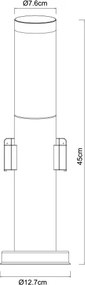 Globo 3158K - Lampă de exterior BOSTON cu 2 prize, 1xE27/23W/230V, IP44