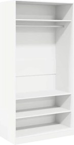 vidaXL Șifonier, alb, 100x50x200 cm, lemn prelucrat