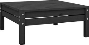 vidaXL Taburet de grădină, negru, lemn masiv de pin