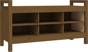 vidaXL Bancă de hol, maro miere, 110x40x60 cm, lemn masiv de pin