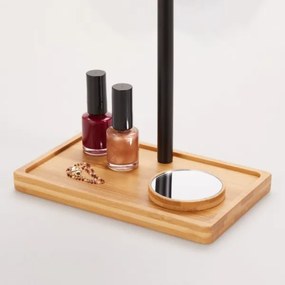 Lanaform - Oglindă cosmetică cu iluminare LED reglabilă, 5V USB, cadru din bambus