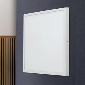 Plafoniera LED moderna design slim Lero 40x40cm alba