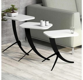 Set 3buc. măsuțe cafea Minuno (alb). 1094355