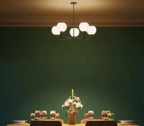 Candelabru din alama stil modern Art Deco Spheres