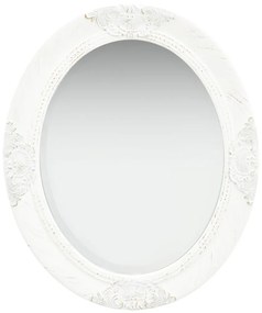 vidaXL Oglindă de perete in stil baroc, alb, 50 x 60 cm
