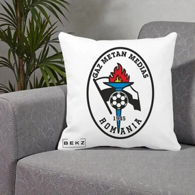 Perna Personalizata Gaz Metan Medias 1945 Fotbal, 40x40 cm, Alba Mata, Husa Detasabila, Perna Inclusa, BEKZ®