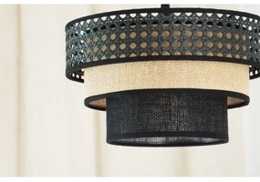 Brilagi - Lustr DAKOTA LUNETA 1xE27/15W/230V pr. 25 cm negru/ratan