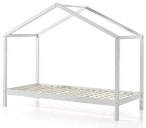 Pat Căsuță, Alb, 90 x 200 cm, Pin Masiv – Dallas – Vipack