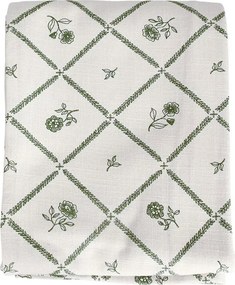 Față de masă din bumbac organic 140x240 cm verde, „Lovisa"