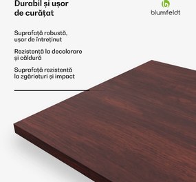 Blumfeldt Placă de masă Bearsdon 160 x 90 cm pentru bucătărie și dining, Lemn stratificat robust