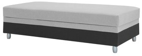 Pat de o persoană 85 cm Sodak (Negru + Gri) (cu sp. depozitare). 1100767