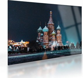 Tablou pe sticlă construcției din Rusia (70x50 cm)