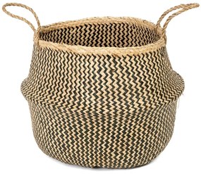 Coș depozitare din iarbă de mare Compactor Zic Zac, ⌀ 45 cm