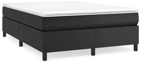 3121041 vidaXL Cadru de pat, negru, 140x190 cm, piele ecologică
