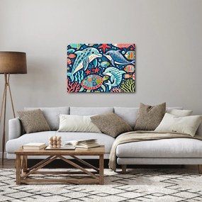 Tablou – Animale acvatice desenate (70x50 cm)