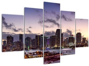 Tablou cu - metropolă cu zgârăie nori (150x105 cm)