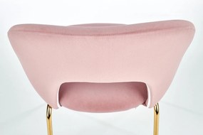 Scaun K385 velvet roz/auriu