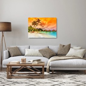 Tablou pe sticlă - Insula Bora Bora (70x50 cm)