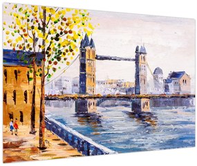 Tablou - Pictură oraș (90x60 cm)